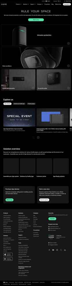 Skärmdump ajax.systems