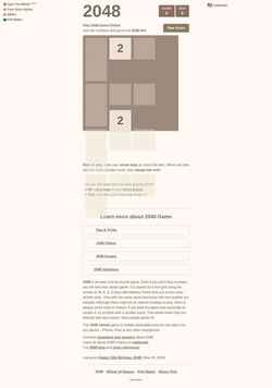 Zrzut ekranu 2048game.com