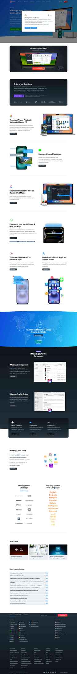 Captura de pantalla imazing.com