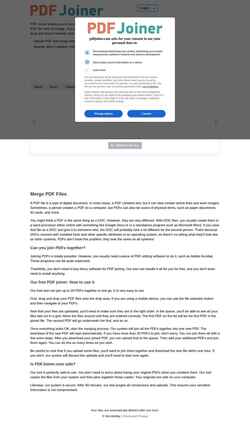 Снимак екрана pdfjoiner.com