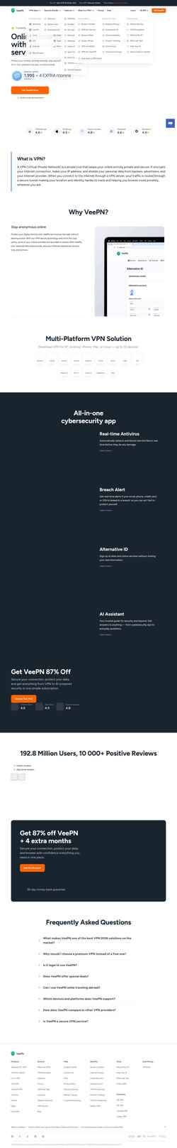 Snímek obrazovky veepn.com