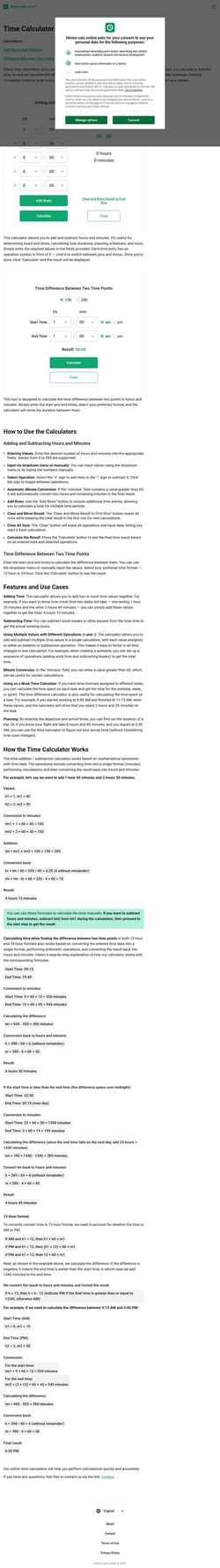Snímek obrazovky hhmm-calc.online