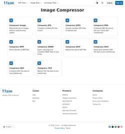 Screenshot imagecompressor.11zon.com