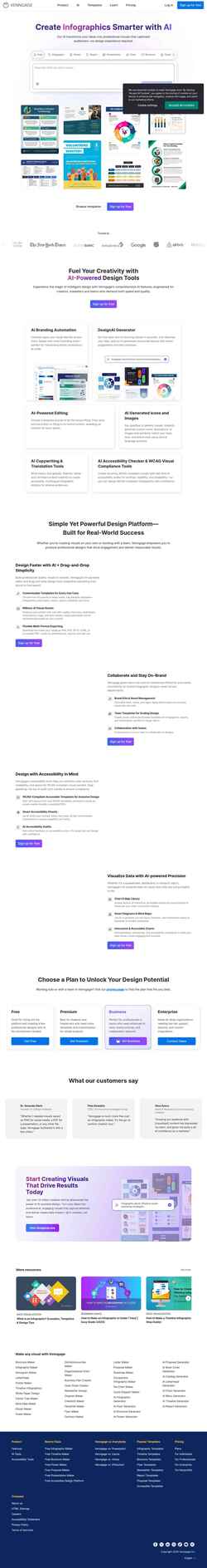 Snímek obrazovky venngage.com