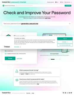 Schermata password.kaspersky.com