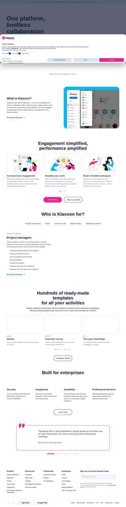 Posnetek zaslona klaxoon.com