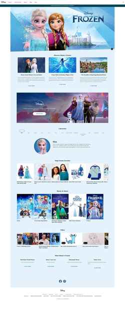 Capture d'écran frozen.disney.com