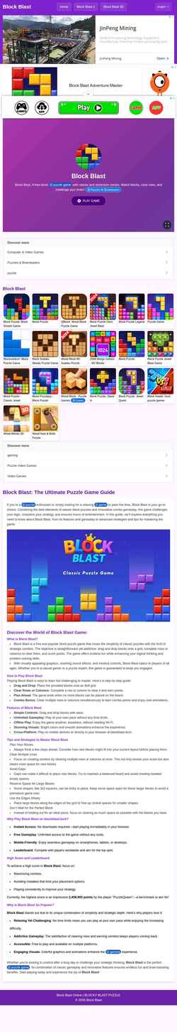 Screenshot blockblast.tech