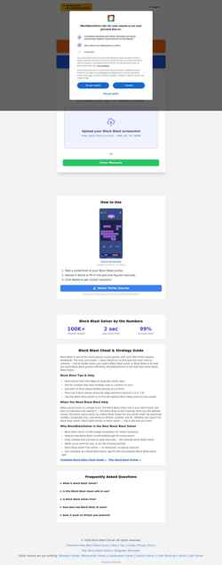 Captura de pantalla blockblastsolver.com