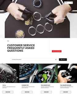 Schermata faq.tagheuer.com
