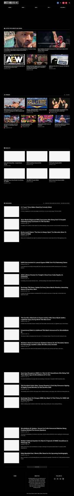 Скриншот wrestlingheadlines.com