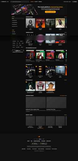 Schermata audiomack.com