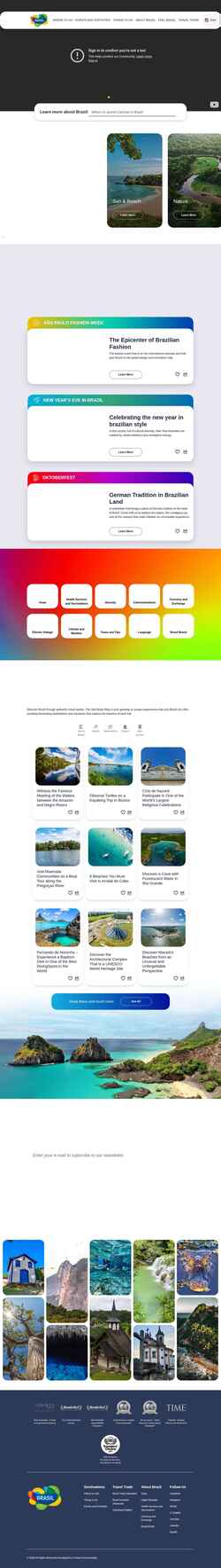 Zrzut ekranu visitbrasil.com