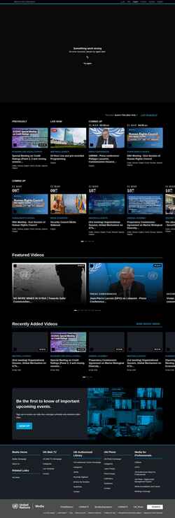 Zrzut ekranu webtv.un.org