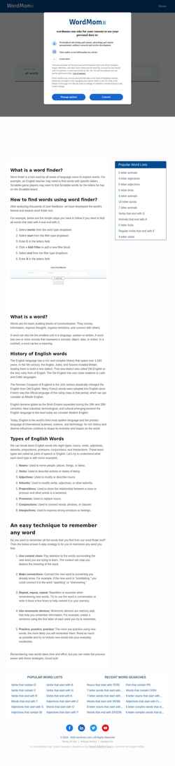 Скриншот wordmom.com