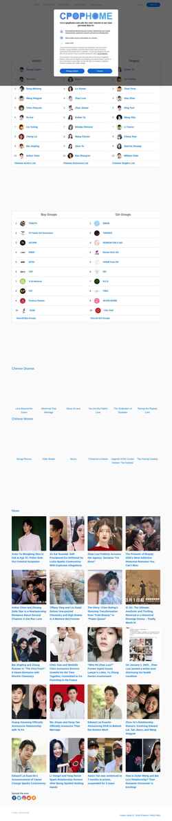 Posnetek zaslona cpophome.com