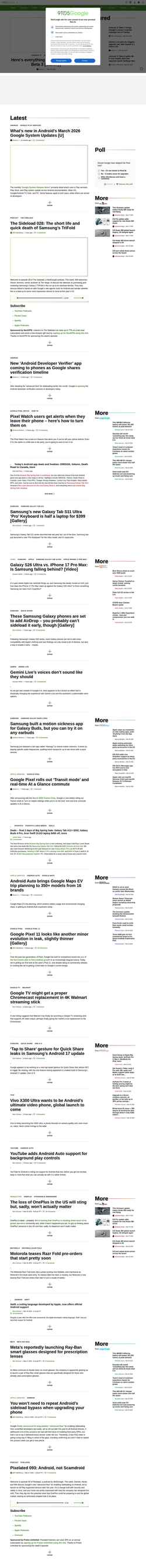 Zrzut ekranu 9to5google.com