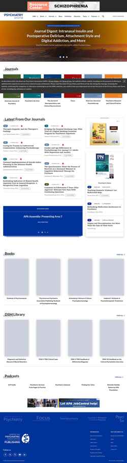 スクリーンショット psychiatryonline.org