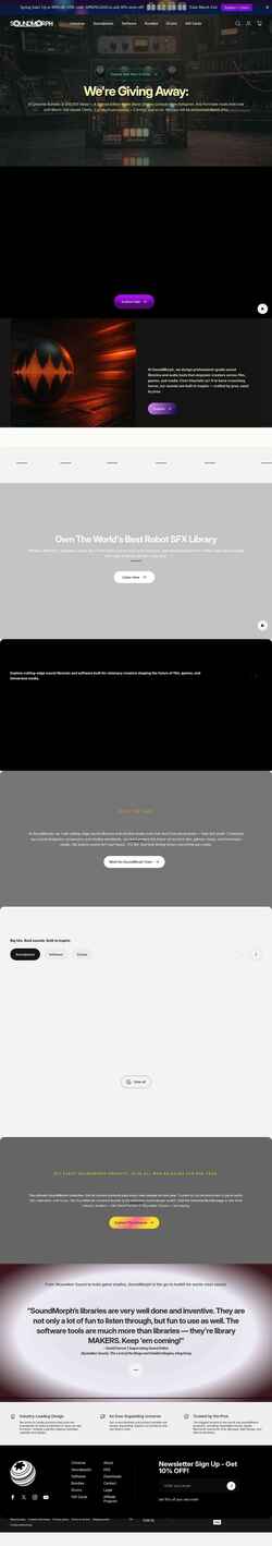 Captură de ecran soundmorph.com