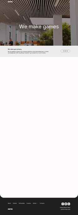 Снимак екрана kefirgames.com