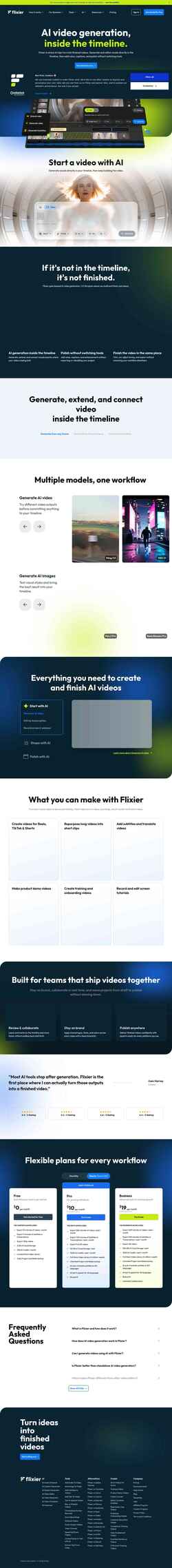 Screenshot flixier.com