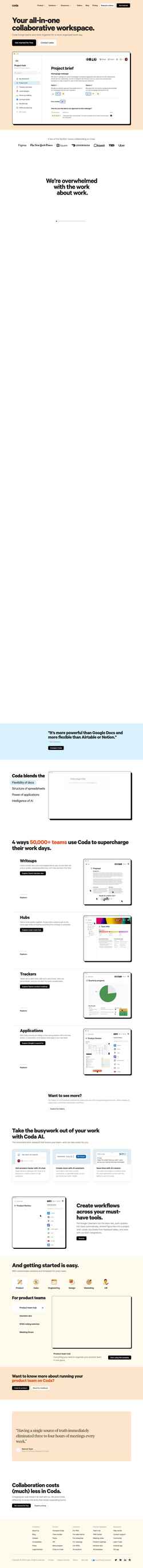 Screenshot coda.io