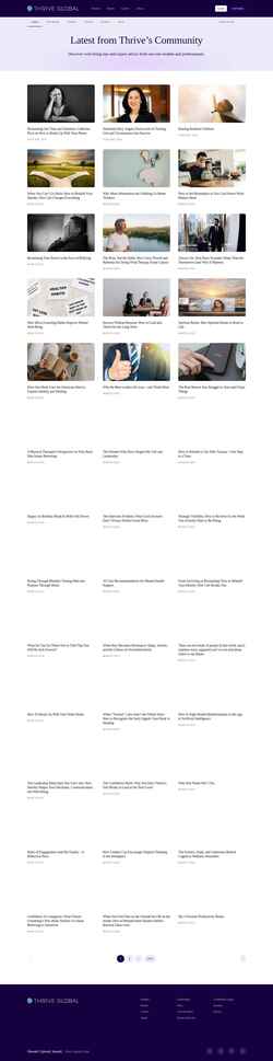 Skærmbillede community.thriveglobal.com