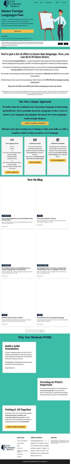 Screenshot fastlanguagemastery.com