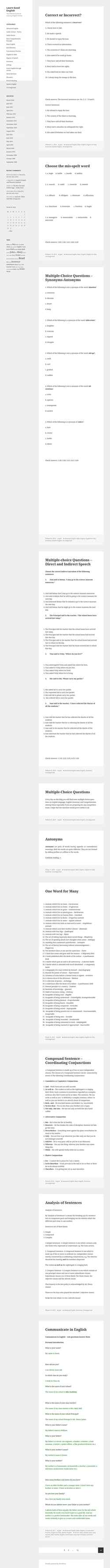 Снимак екрана learngoodenglish.com
