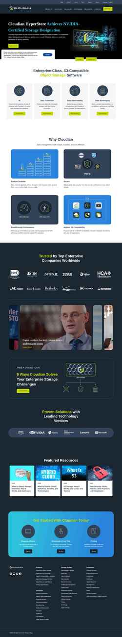 Екранна снимка cloudian.com