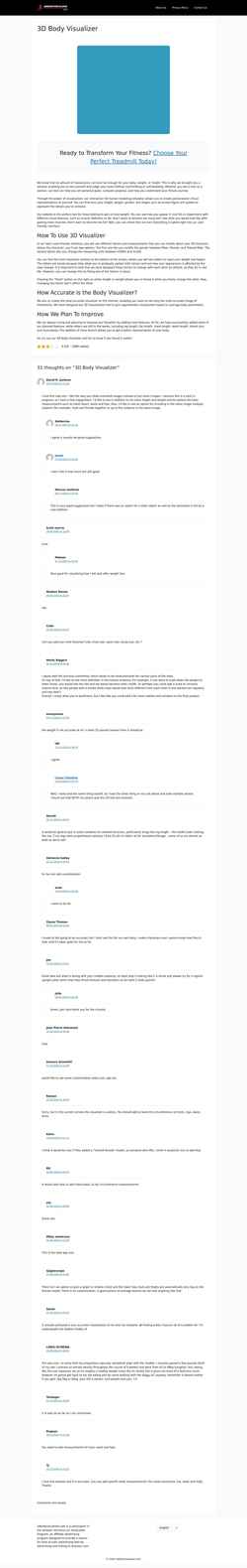 Ekrānuzņēmums 3dbodyvisualizer.com