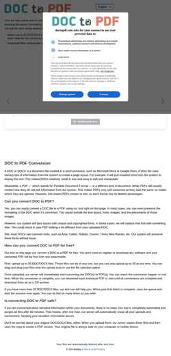 Posnetek zaslona doctopdf.com