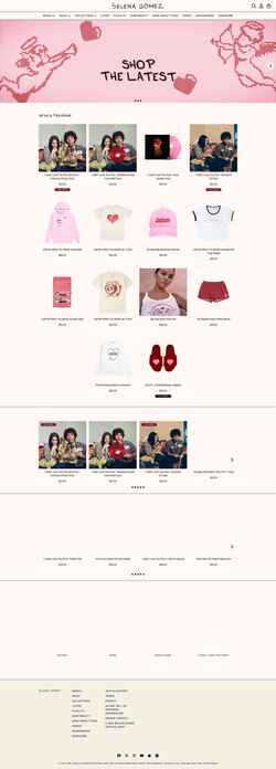 Captura de pantalla store.selenagomez.com