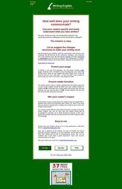 Skærmbillede writingenglish.com
