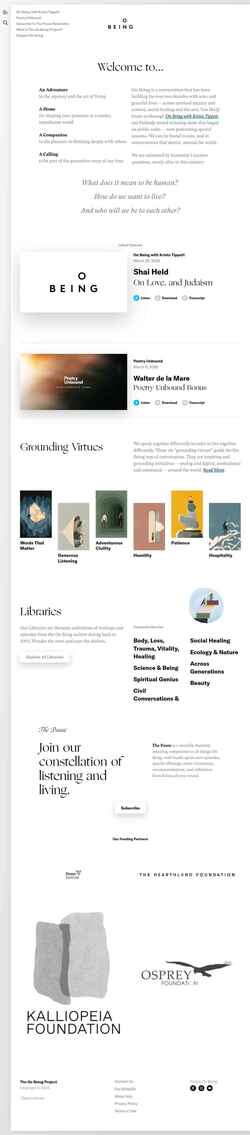 Ekran görüntüsü onbeing.org