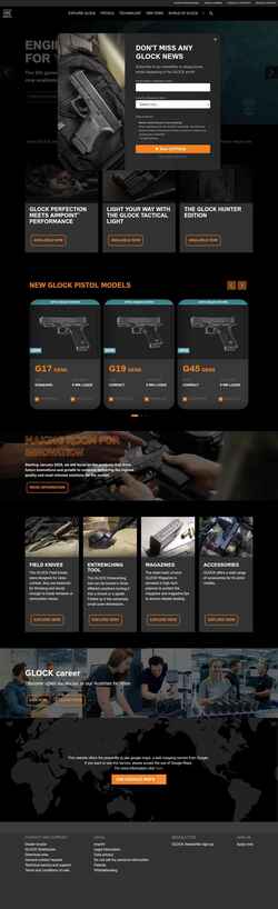 スクリーンショット eu.glock.com