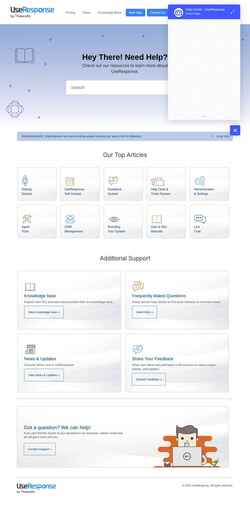 Posnetek zaslona help.useresponse.com