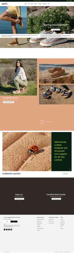 Скриншот earthshoes.com