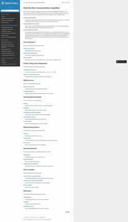 Skjermdump docs.readthedocs.com