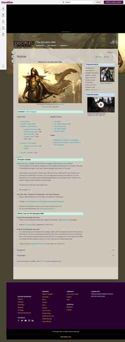 Schermata disciples.fandom.com
