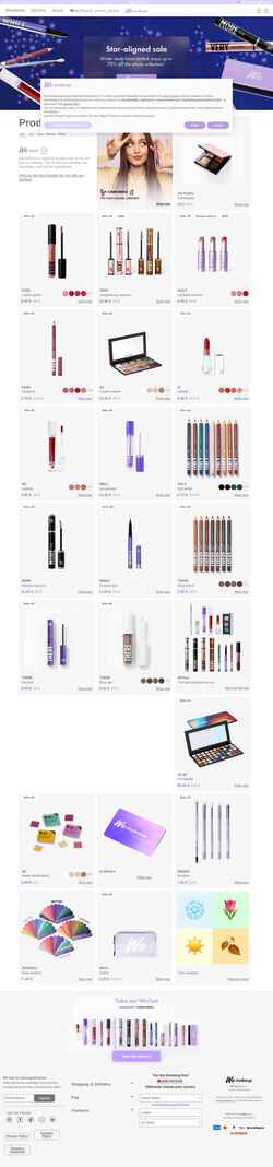 Снимак екрана wemakeup.com