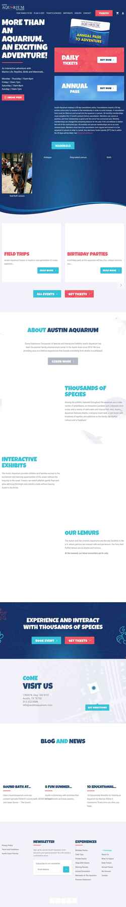 Skærmbillede austinaquarium.com