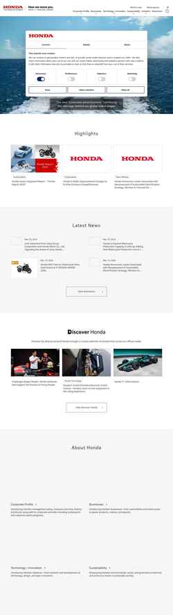 Schermata global.honda