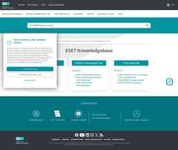 Snimka zaslona support.eset.com