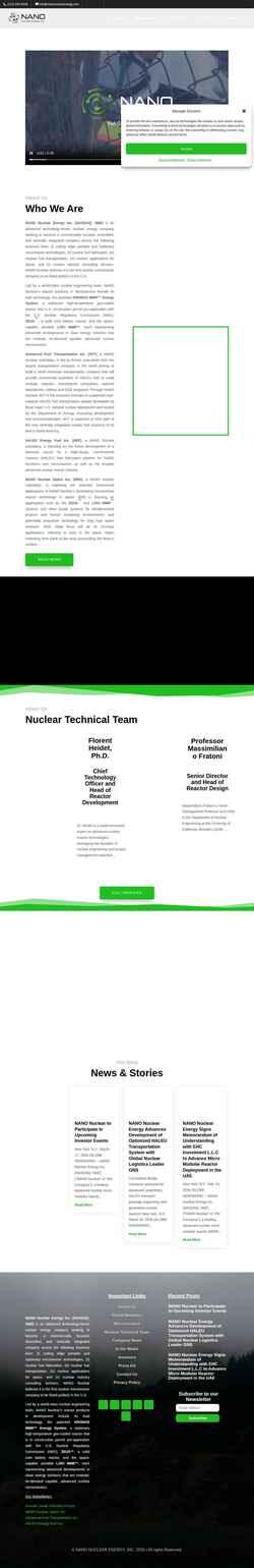 Screenshot nanonuclearenergy.com