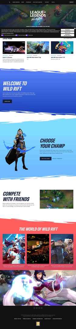 Στιγμιότυπο οθόνης wildrift.leagueoflegends.com