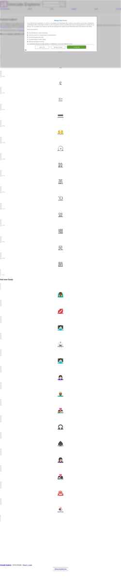 Skärmdump unicode-explorer.com