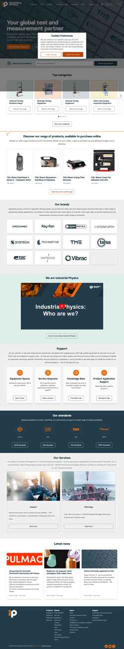 Skjermdump industrialphysics.com