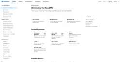 Snímek obrazovky docs.readme.com