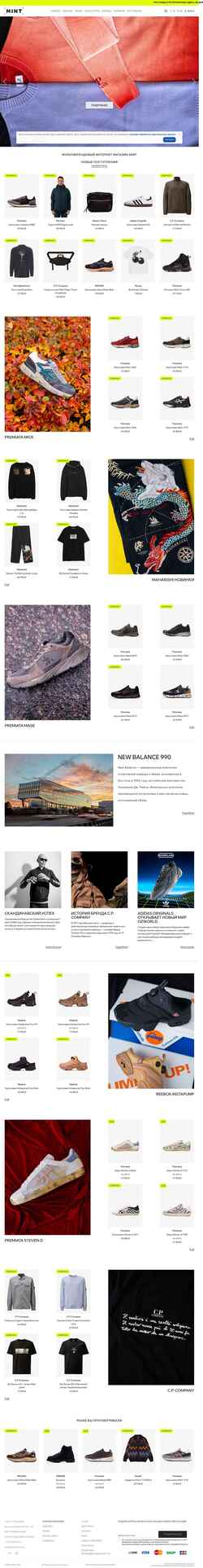 Captură de ecran mintstore.ru